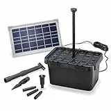 Esotec Solar Teichfilter Starter 8/380, Solar Unterwasserfilter Set mit 380 l/h Teichpumpe, 8Wp Solarmodul, Teichfilter Komplettset bis 1000L, 100900