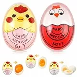 2 Stück Egg Timer Harz (Hart/Mittel/Weich), Eieruhr zum Mitkochen, Eggtimer, Egg Timer zum Mitkochen, Wiederverwendbarer Eggtime, Eieruhr Farbwechsel mit Farbwechsel für Zuhause, Schule, Restaurant