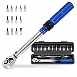 Guakiili Drehmomentschlüssel Fahrrad 15-teiliges, 1/4 Zoll Torque Wrench Set, 2-24 Nm Inbusschlüssel-Set für Fahrräder, Reifenwechsel & Motorrad, mit Aufbewahrungskoffer