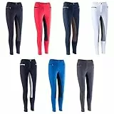 HKM by Reiterladen24 - Damen Reithose Vollbesatz BASICLINE dunkelblau/hellbraun 38