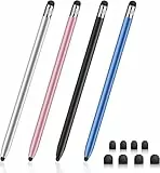Digiroot Stylus Pen,4 STÜck Tablet Stift mit 8er Gummi Ersatzspitzen,2-in-1 Touchscreen Stift für alle Tablets/Smartphone, kompatibel mit Samsung/iPad/Android/IOS