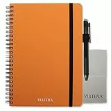 Vultera Notizbuch wiederverwendbar - A5 - Löschbarer Notizblock mit löschbarem Stift - Digitales Notizbuch (Autumn Yellow)