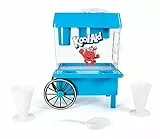 Nostalgia Kool-Aid Schneekegel-Maschine für Rasur-Eis, Retro-Tisch-Slushie-Maschine für 20 eisige Leckereien, inklusive 2 wiederverwendbaren Kunststoffbechern und Eisschaufel, Blau