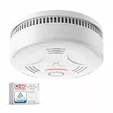 X-Sense Rauchmelder 10 Jahre Batterie, Feuermelder TÜV Rheinland Zertifiziert, Rauchwarnmelder mit Stummschaltung und Selbsttest Funktion, SD11, 1er Set