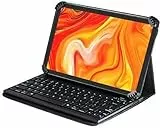 Navitech Klapphülle aus Leder und Ständer mit Bluetooth-Tastatur, kompatibel mit Oangcc 10 Zoll Android 15 Tablet