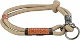 TRIXIE Zug-Stopp Hundehalsband BE Nordic M Sand/schwarz – bequemes Hundehalsband für mittelgroße Hunde mit Zugbegrenzung - robust & elegant – 17274