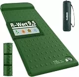 KASIMO Isomatte Camping Matratze, R-Wert 9,5 Ultra-Dicke Memory-Foam Schlafmatte mit Kissen, Kompakte & Leichte aufblasbare Luftmatratze Schaumstoff für Outdoor, Auto, Zelt & Reisen