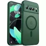 CANSHN für Google Pixel 10 Pro Hülle mit Kameraschutz für Magsafe (TOP Militärschutz & Magnetkraft) Extrem Haltbarkeit Handyhülle Pixel 10 Pro Case - Transluzente Matt Dunkelgrün