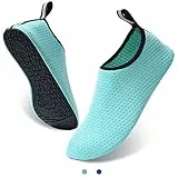 RICHDMI Strand Schuhe, Männer Frauen Strandschuhe, Schwimmschuhe Wassersportschuh, Schnell Trocknend rutschfest Barfußschuhe Grün 38-39