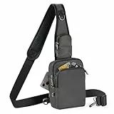 Tibroni Anti Diebstahl Umhängetasche Chest Crossbody Bag Brusttasche Herren Damen Schultertasche Wasserdicht Sling Bag Tasche Klein Handtasche mit Reißverschluss Lock und RFID-Blockierung