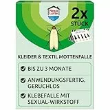 Nexa Lotte® Mottenfalle 2 Stück, Pheromonfalle gegen Kleidermotten, geruchlos, 3 Monate Schutz