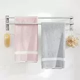 Handtuchhalter Ohne Bohren, BETHOM 80cm Bad Handtuchhalter Wand, Selbstklebend Handtuchstange Doppelt, Gebürstetes Nickel Badetuchhalter, Wasserdicht Rust Duschtuchhalter, Selbstklebend oder Bohren