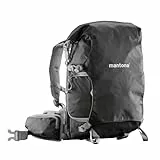 Mantona Kamerarucksack ElementsPro 30 Outdoor Rucksack schwarz inkl. abnehmbarem Hüftgurt und Regenschutzhülle, Fotorucksack geeignet für DSLR- oder Systemkameraausrüstung