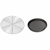 ORIGINAL KAISER Classic Abkühlgitter 32,5 cm, Tortenkühler & Classic Obstbodenform 28 cm, Obstkuchenform, Tortenboden Backform antihaftbeschichtet, Tortenbodenform mit Wellenrand