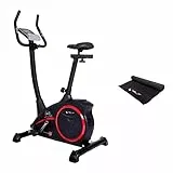 Christopeit Sport Heimtrainer AL 2 Black Edition inkl. Bodenschutzmatte - 24-Stufig, bis 150kg Gewicht, 9kg Magnet-Bremssystem, LCD-Display