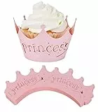 EROSPA® Cupcake Dekoration Muffin Wrappers Toppers - 10 Stück - Princess - Rosa