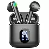 Bluetooth Kopfhörer, Kopfhörer Kabellos Bluetooth 5.4 In Ear Kopfhörer, 2025 Kabellose Kopfhörer mit 4 ENC Mic, Noise Cancelling Earbuds 36Std Tiefer Bass, USB-C, IP7 Wasserdicht Ohrhörer Schwarz