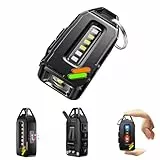 Glarylight Mini EDC Taschenlampe LED Aufladbar,9 Modi kleine taschenlampen schlüsselanhänger&COB,500 Lumens Extrem Hell Magnetische&IPX7 Wasserdicht Flashlight mit clip für Camping,Wandern,Outdoor