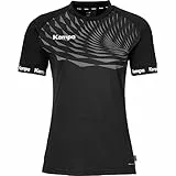 Kempa Herren Wave 26 Shirt Women Damen Mädchen Sportshirt Kurzarm Funktionsshirt Handball Gym Fitness Trikot, Schwarz/Anthra, M EU