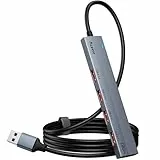 Aceele USB Hub 3.2 Gen 2 Splitter mit 4 USB-A-Anschlüssen, USB 3.2 Datenhub mit 120 cm Kabel, geeignet für Laptops, Desktops PC, Xbox und Mac usw