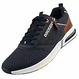 Dockers by Gerli Herren Low-Top Sneaker, Männer Halbschuhe,schnürer,Freizeit,straßenschuhe,Strassenschuhe,Turnschuhe,dunkelgrau,42 EU