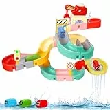 JoiTale Badespielzeug ab 2 3 4 5 6 Jahre, DIY Kugelbahn Badewannenspielzeug 37 Stück, Wasserspielzeug Kinder, Badewannen Spielzeug mit Saugnäpfen - Kreativer Badespaß Geschenk Jungen Mädchen
