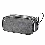 colornival Federmäppchen Federtasche Groß Mäppchen Federmappe Mädchen Jungen Etui Schule mit 3 Fächer Teenager Schulsachen Stifte Etui(Grau)
