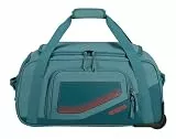 American Tourister City Racer - Reisetasche mit Rollen 55 cm, 50 L - Handgepäck mit viel Stauraum und Schuhfach - Wasserabweisend, Smart Sleeve, Robust - Blau (Petrol)