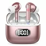coioc S25 Bluetooth 5.3 In Ear Kopfhörer mit 4 ENC Noise Cancelling Mic, Kabellose Kopfhörer 50H Earbuds Tiefer Bass (Rose)