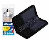 Pelikan 700405 Pinsel Starter-Set mit 5 Haar- und 5 Borstenpinseln (Haar- und Borstenpinsel, Pinsel + Pinseltasche)