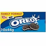 OREO Original – Knusprige Kakaokekse mit leckerer Crèmefüllung mit Vanillegeschmack – 10 x 44g
