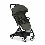 hauck Travel N Care, Dark Olive - Reise Buggy für Kinder ab Geburt bis 22 kg - mit Liegefunktion - Leicht 6,9 kg & Kompakt - Klein Zusammenklappbar - UPF 50+ - EVA Räder - Korb bis 3 kg