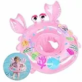 Oziral Schwimmring Baby mit Pumpe Schwimmsitz für Babys 12-36 Monate Aufblasbarer PVC-Babyschwimmring Kinder Schwimmring Spielzeug für Baby Badesitz Schwimmbecken