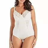 Maidenform Damen Pretty Collection-BodyBriefer with Lace Body, Elfenbein (Buttercream Ter), 36DD