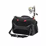 Rapala - Angeltasche Urban Messenger Bag - 20L Angelkoffer - Mehrere Fächer und Haken für Angelzubehör - 2 Rutenhalter - Belüftete Rückseite - Verstellbare Riemen - Tarnfarben Schwarz