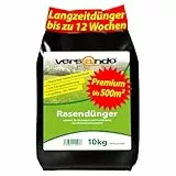 versando 10kg Rasendünger Langzeit bis 500m²: perfekte Nährstoffversorgung, bis 12 Wochen Langzeitwirkung, ideal für dichten grünen Rasen - Premium Qualität