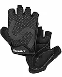 Fahrradhandschuhe Halbfinger Herren Damen Gel Stoßdämpfung Fitness Handschuhe Atmungsaktiv Anti-Rutsch Radhandschuhe