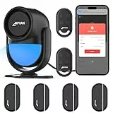 CPVAN WiFi Alarmanlage Haus mit PIR-Bewegungsmelder, Drahtloses DIY-Smart-Alarmsystem mit 4 Tür-/Fenstersensoren für Sicherheit – Lokalaler Alarm & App-Benachrichtigung, Schwarz