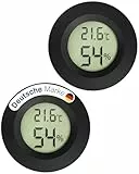 MAVORI® 2 x Thermometer Hygrometer mini mit C/F und on/off Funktion - Temperaturmessgerät und Luftfeuchtigkeitsmesser - präziser Raumthermometer innen und Hygrometer innen zur Kontrolle des Raumklimas