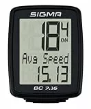 SIGMA SPORT BC 7.16 Fahrradcomputer, Schwarz, One size, 07160