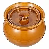 OUNONA Keramik Suppentopf 17Oz Mit Deckel - Feuerfeste Kleine Schüssel Für Suppe Kochen in Der Küche Zuhause