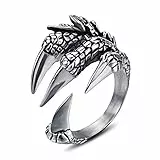 AIFUYUDM Ring Verstellbar 925 Silber Feder Ring Frauen Offene Ring Unisex Vintage Angel Ring Engels Flügel Ring für Damen Frauen Geschenk personalisiert Verlobungsringe Eheringe mit Geschenkbox