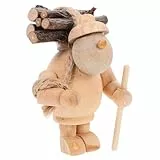 FRCOLOR Holzfällerfigur Aus Holz Für Garten Dekoration Kompakt Holzfäller Ornament Accessoire Miniatur Landschaftsfigur