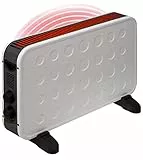 Brollux Elektroheizung 2000W W2K mobiles Heizgerät mobiler Konvektor Elektroheizkörper Elektrische Heizung mit Thermostat weiÃŸ