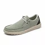 Pamray Leichte Herren-Schlupfschuhe, lässige Loafer, modische Stoff-Sneaker für Herren, Schnürschuhe, Loafer für Herren, bequeme Deckschuhe, Khaki, Größe 43, Khaki
