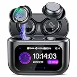 ZYHKON Bluetooth Kopfhörer, Bluetooth 5.4 Schlafkopfhörer In Ear mit Touchscreen, 48H Spielzeit Mini Kopfhörer mit HiFi Sound/5 EQ-Modi/ENC Noise Cancelling, Wireless Ohrhörer für Seitenschläfer