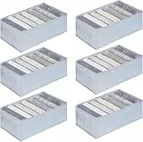 Schrank Organizer 6 Stück für Hosen Hemden Unterwäsche, Kleiderschrank Organizer Schubladen Ordnungssystem Schubladen Organizer