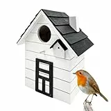 Seaside No.64 - Vogelhaus/Nistkasten für kleine Singvögel wie Meisen, Sperling und Fink - Indoor als Dekoration & Outdoor als Nistplatz in vielen verschiedenen Farbkombis (weiß)