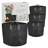 OwnGrown Pflanzsack 20l Set : 4x20l Pflanzen Tasche für Balkon und Kübelpflanzen – Kartoffel Pflanzsack – Pflanztasche Balkon – Pflanzkübel 20l – Pflanzgefäße für Draussen