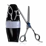 Olivia Garden Xtreme 6.0' Effilierschere mit 35 Zähnen - Rechtshänder-Schere - Ergonomischer Griff, Einstellbare Spannung, Perfekt zum Ausdünnen & Texturieren